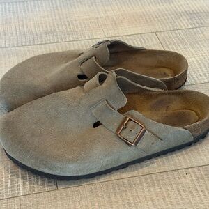 Birkenstock Boston Suede Leather Taupe US 12-12.5